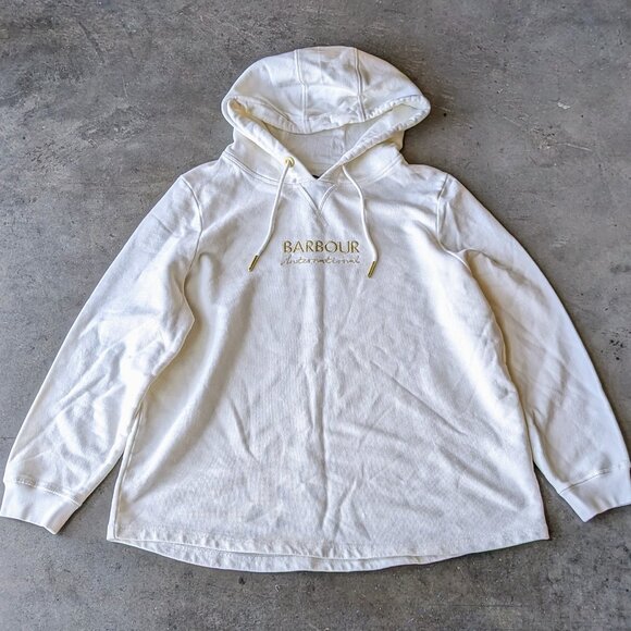 Barbour Tops - Barbour International Women's Chantilly Romana Overlayer Hoodie size 10